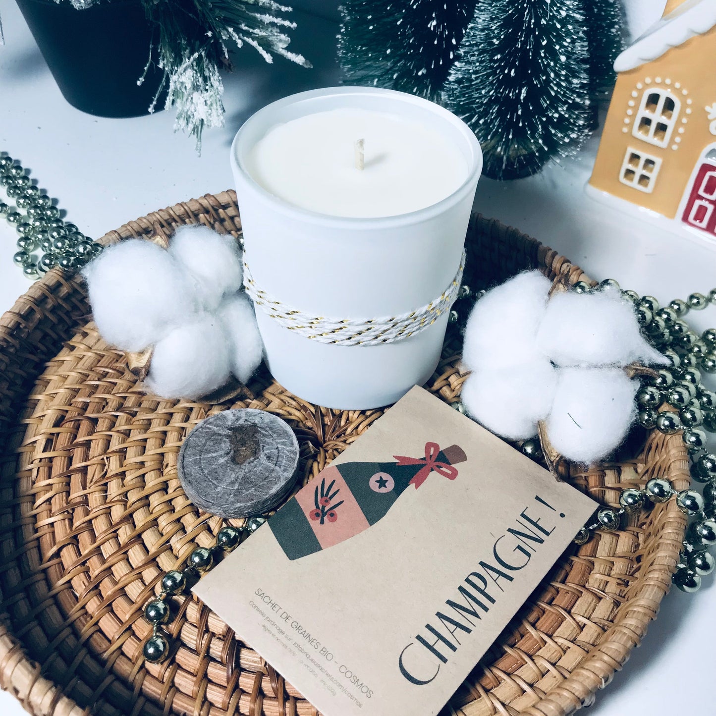 Bougie avec graines - L'écrin